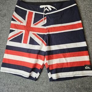 Quicksilver Mens Boardshorts Hawaii State Flag Size 34 aloha
